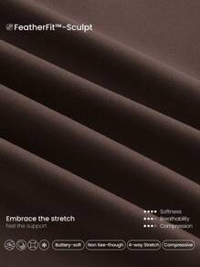 GLOWMODE 24'' CoreHold FeatherFit™-Sculpt CoreHold No Slip Fit Boning Tummy Control No Front Seam Leggings With Side Pockets Medium Impact Workout Jogging Gym Training Fall Winter