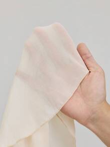 Ontre 2026春夏新款女士长款荷叶边连衣裙，雪纺面料，适合度假穿着 - 卡其色 - 查看 8