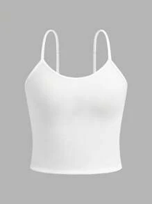 Teens Girls 3-Pack Simple Comfortable Adjustable Strap Fitted Camisole - Black - View 6