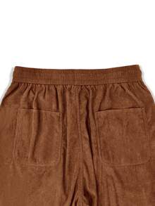 Claim Dot 男士纯色休闲日常长裤男士街头潮流裤街头潮流运动裤男士街头潮流裤，男友礼物，街头潮流男士，秋季 - 棕色 - 查看 7