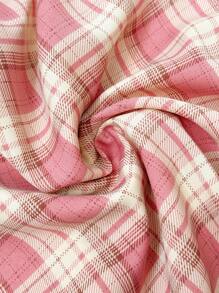 Florisole 女式夏季红棕色格子时尚优雅衬衫