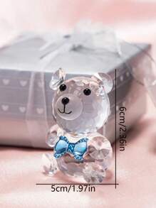 SHEIN 1pc Crystal Bear Ornaments, With Gift Box, Creative Birthday Gift, Wedding Gift, Desktop Car Ornaments, Gifts For Girlfriend/Wife, Boyfriend/Husband, Colleagues, Customers, Leaders, Classmates