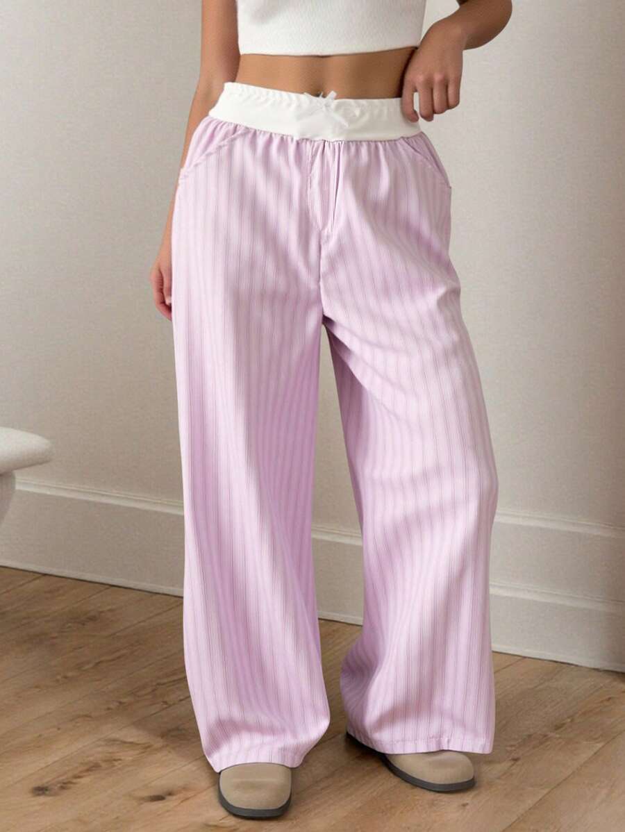 Tween Girl Striped Pants, Spring/Summer, Sibling/Matching (Sold Separately) - Pink - View 1
