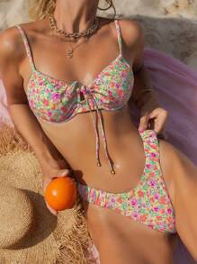 Swim Mod Women Swimwear Set, Random Print (Already Purchased Copyright),Summer Beach - Multicolor - View 1