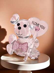 SHEIN 1pc Crystal Bear Ornaments, With Gift Box, Creative Birthday Gift, Wedding Gift, Desktop Car Ornaments, Gifts For Girlfriend/Wife, Boyfriend/Husband, Colleagues, Customers, Leaders, Classmates