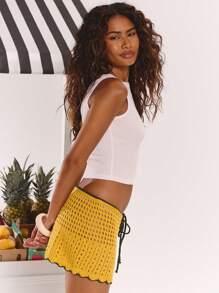 MUSERA Embroidery Sleeveless Top Spring, Summer, Ibiza, Holiday, Cute, Festival, Vacation Beachwear, Beach, Boho Occasion Summer Holiday Cute Summer Tops