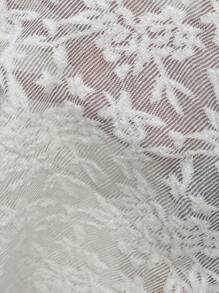 Serisse 女式松紧腰花卉蕾丝直筒优雅裤 - 米色 - 查看 7