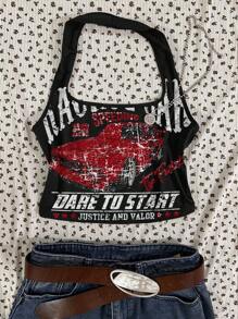 Attitoon Women's Casual Racerback Fitted Tank Top, Racing Print Design, Suitable For Summer And Street Wear Back To School - Multicolor - View 9