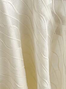 Soleia 女士浪漫假日褶皱面料荷叶边连衣裙，适合约会、下午茶、海滩、游轮、城市度假、所有季节、婚礼、音乐节、波西米亚风度假 - 米色 - 查看 8