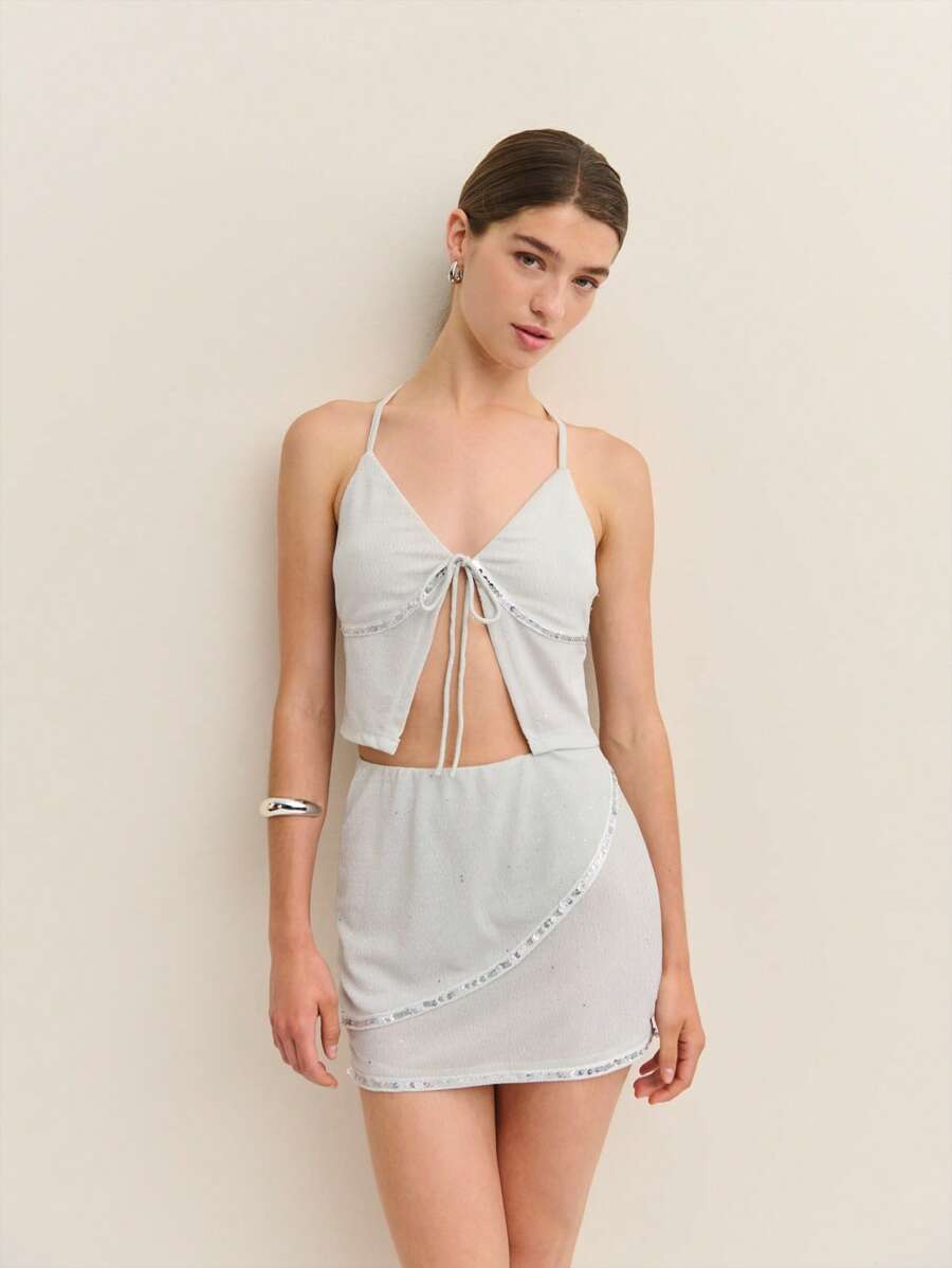 Nöista Co-Ord Set Vacation Outfit Summer Vacation Going Out Two Piece Women - White - View 1