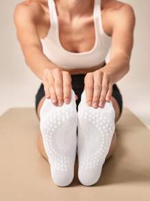 GLOWMODE 3 Pairs Socks Walk A Mile Soft Ventilated Mesh Grip Studio Workout Daily Gym