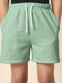SUMWON 2 paquetes de shorts deportivos con cordón para correr, baloncesto, uso casual, deportivo, gimnasio, estar en casa, actividades, trotar, para jóvenes