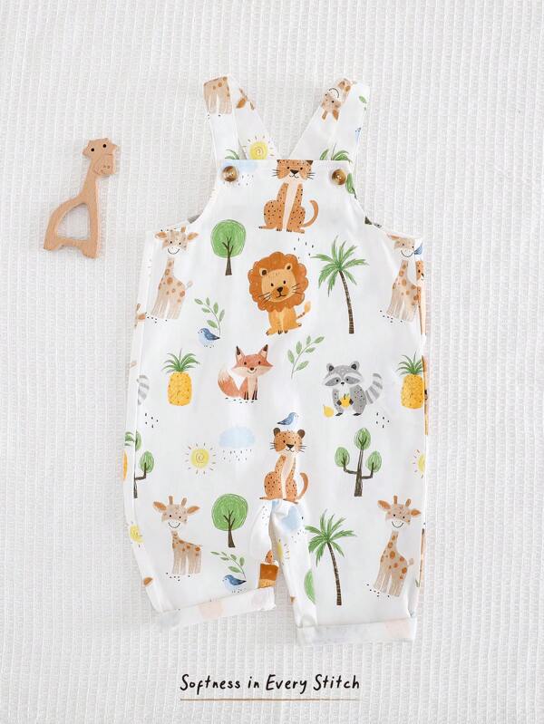 Cozy Pixies Baby Boy Floral Print Jumpsuit, Versatile Casual
