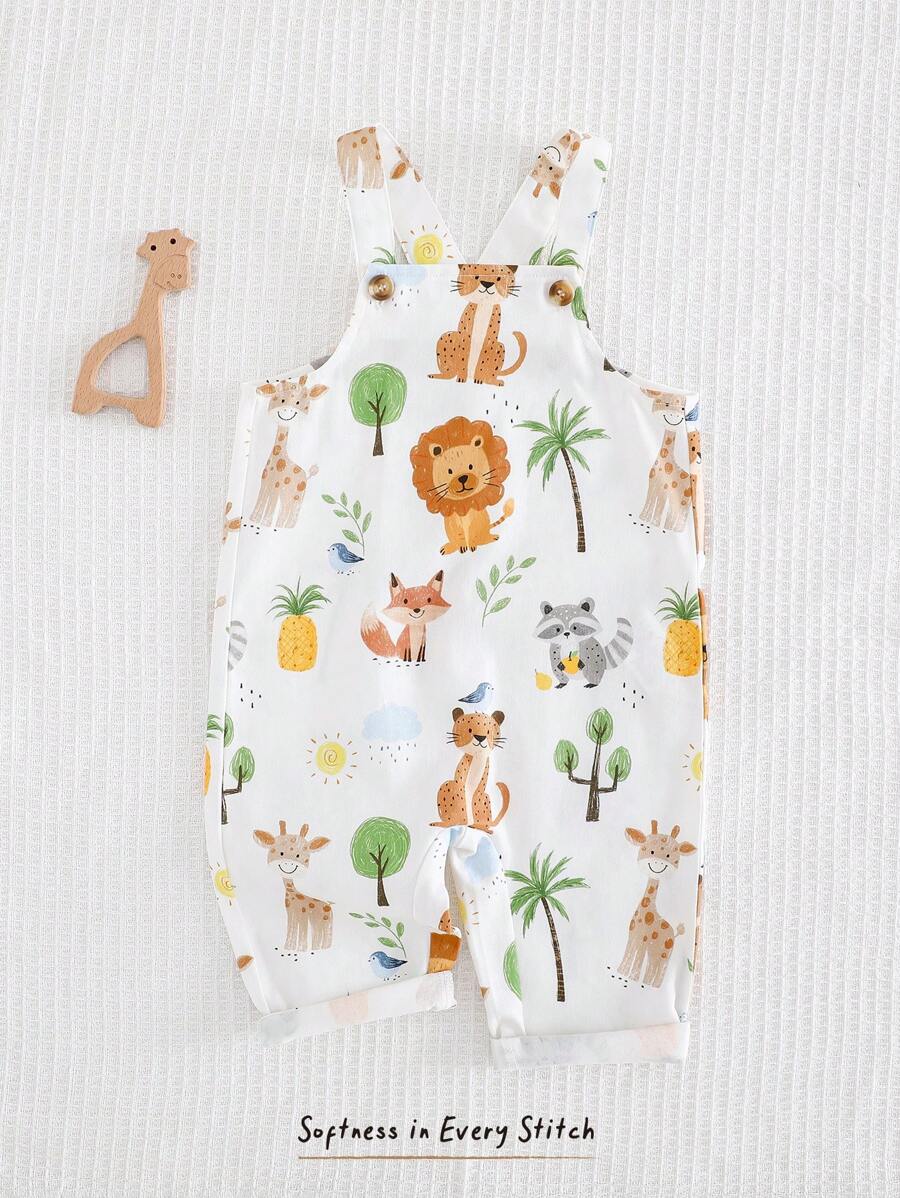Cozy Pixies Pelele con estampado floral para bebé niño, casual y versátil