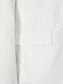 Calvornis 男士修身休闲西装外套，白色商务办公男士优雅时尚西装外套 - 白色 - 查看 6