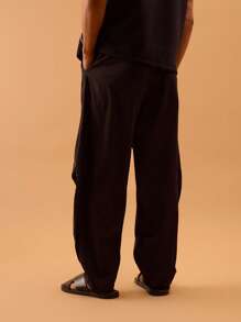 Musero Men Elasticated Waist Balloon Trousers SPRING SUMMER - Black - View 4