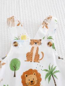 Cozy Pixies Pelele con estampado floral para bebé niño, casual y versátil