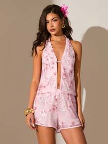 Glamine Women Summer Sexy Backless Sequin Vest