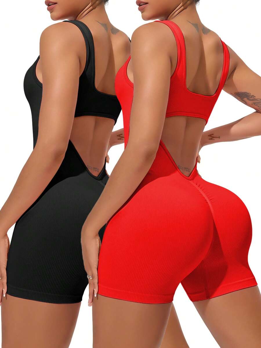 Core Rhythm Women's Fitness Jumpsuit, Slim Fit Stylish Dancewear Yoga Jumpsuit - Multicolor - View 1