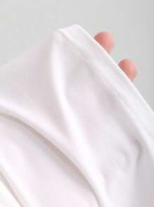 Sweetra Blusa ajustada sin mangas con bajo asimétrico, versátil, para primavera/verano - Blanco - Ver 6