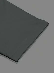 Manfinity Dauomo Camisa polo de cuello redondo versátil y de moda para hombres, nuevo estilo de verano - Gris Oscuro - Ver 4