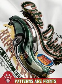 SHEIN Baby Jungen Cartoon bedrucktes Kurzarm Rundhals Lässig Top, Sommer, beinhaltet Baumwolle