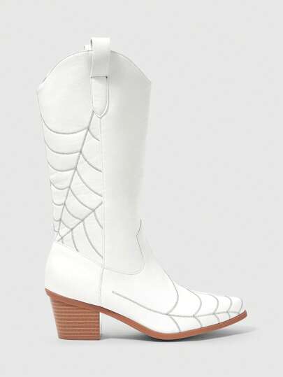 Fairycore Stivali al ginocchio da donna in pelle forati e ricamati a forma di ali di farfalla, nuovi stivali in pelle per primavera/autunno