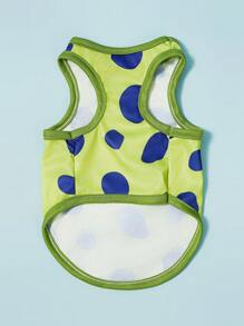 PETSIN 2pcs/Set Pet Cat/Dog Universal Fashion Polka Dot Monster Printed Green And Purple Dog Vest - Multicolor - View 11