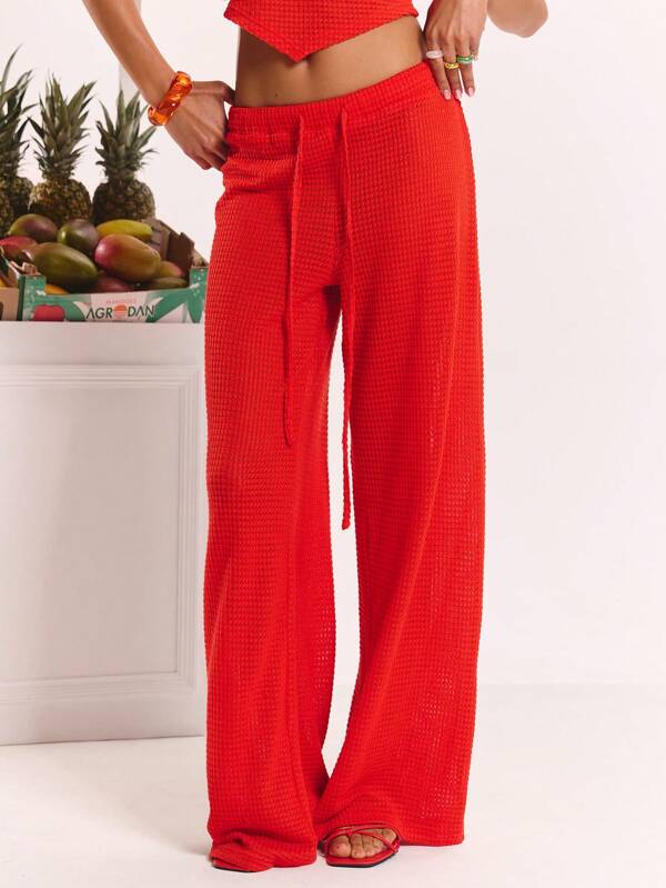 MUSERA Crochet Knit Straight Leg Trousers Spring, Summer, Ibiza, Holiday, Cute, Festival, Vacation Beachwear, Beach, Boho