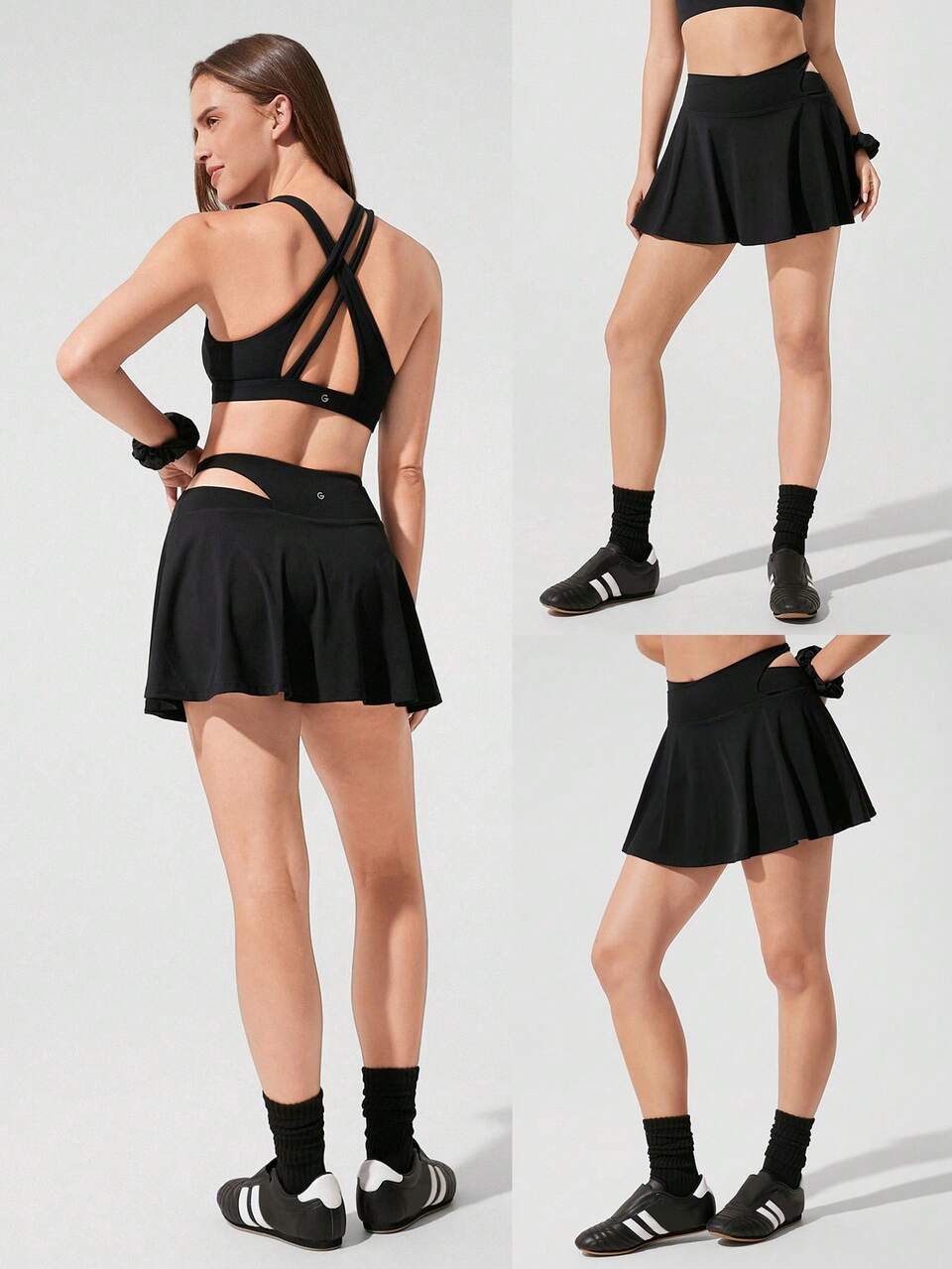 Quick-Dry Made To Move Lightweight Quick Dry Crossover Waist Asymmetrical Pleated Skirt Low- Mpact Tennis Pickleball Studio Daily Casual Wear