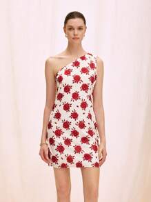 SHEIN Unity Women's Vintage Elegant Floral Print Dress - Multicolor - View 1