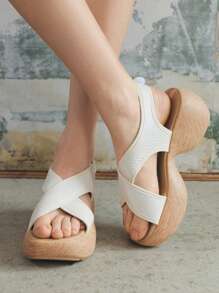 Sugerpunk Dép xỏ ngón hở mũi đế xuồng đế xuồng hở mũi phong cách Punk/Goth đen cho nữ, dép lê đế xuồng đế xuồng mùa hè - màu nâu - Xem 6