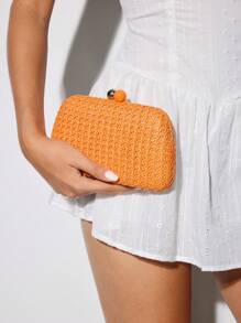 SHEIN BAE Women's Fashion Elegant Plain Color Clutch Bag For Work