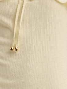 Nöista 女士中长连衣裙 度假夏装 7 月 4 日连衣裙 荷叶边细节紧身连衣裙 - 黃色 - 查看 5