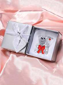 SHEIN 1pc Crystal Bear Ornaments, With Gift Box, Creative Birthday Gift, Wedding Gift, Desktop Car Ornaments, Gifts For Girlfriend/Wife, Boyfriend/Husband, Colleagues, Customers, Leaders, Classmates
