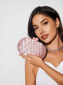SHEIN BAE Women's Elegant Pink Clutch Purse - Baby Pink - View 2