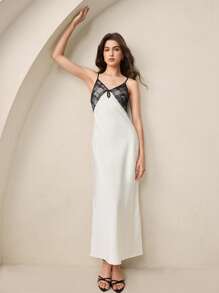 BizChic 2025 Summer New Elegant Casual, Work, Date, Commute, Vacation, Wedding, Easter Women Strap Dress - Beige - View 2