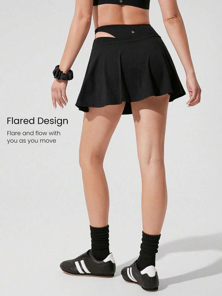 Quick-Dry Made To Move Lightweight Quick Dry Crossover Waist Asymmetrical Pleated Skirt Low- Mpact Tennis Pickleball Studio Daily Casual Wear