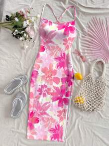 Soleia Váy bó in hoa giản dị có dây đeo có thể điều chỉnh phù hợp cho kỳ nghỉ hè - Nhiều màu - Xem 3
