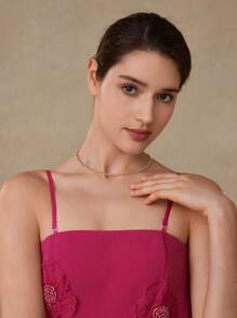 MOTF PREMIUM 镀银全方晶锆石水晶网球链 - 金黃色 - 查看 6