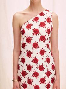 SHEIN Unity Women's Vintage Elegant Floral Print Dress - Multicolor - View 4
