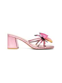 CUCCOO CURVES Plus Size Women Fashion High Heel Slide Sandals Suitable For Big Feet - Pink - View 4