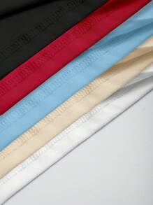 INAWLY Bộ 5 áo phông cổ tròn tay ngắn nhiều màu cho nữ, mùa hè - trắng - Xem 4