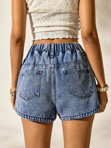 Easelle Shorts vaqueros casuales de mujer, estilo retro para vacaciones y uso al aire libre