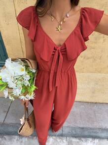 SHEIN Frenchy جمبسوت سيدات ذات لون أحادي عادية