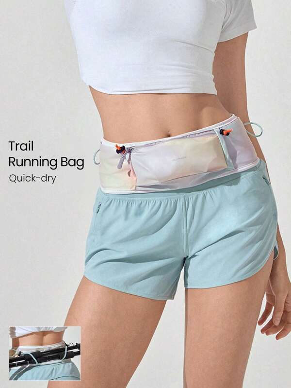 GLOWMODE 2L Quick-Dry Dehnbarer Laufgürtel mit breitem Bund Jogging Training Fitnessstudio Workout