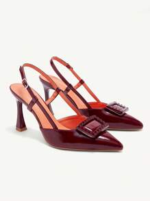 CUCCOO CHICEST Damen Spitz zulaufende Pumps mit hohem Absatz aus Kunstleder und großer Schleife, romantisch & süß, ideal für Dates, Nachmittagstee und Partys