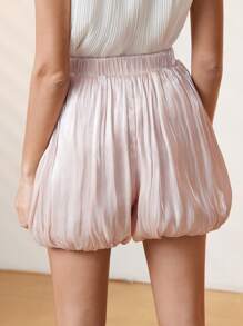 Chiquease Women's Casual Elastic Waist Flower Bud Shorts, In Pink - Pink - View 2