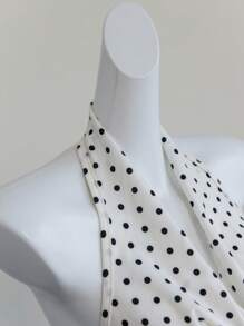 Elamini 女式波点吊带低背修身短款背心