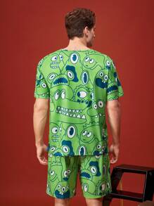 NotGurli Lustiges, cartoonhaftes, niedliches, verspieltes Herren Loungewear Set